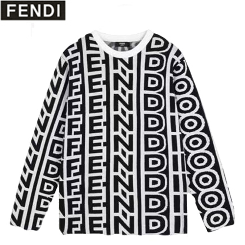 FENDI-08148 펜디 그레이/블랙 FF 스웨터 남성용