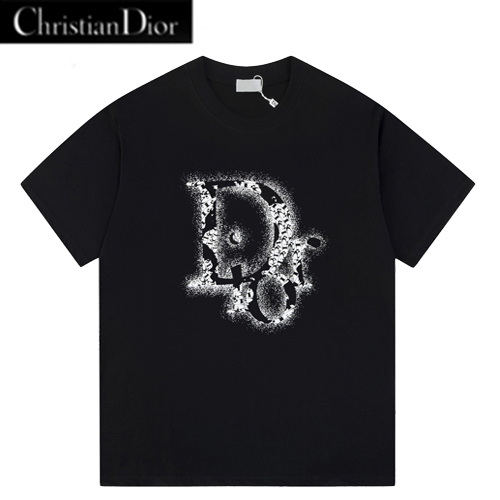 DIOR-03098 디올 블랙 프린트 장식 티셔츠 남성용
