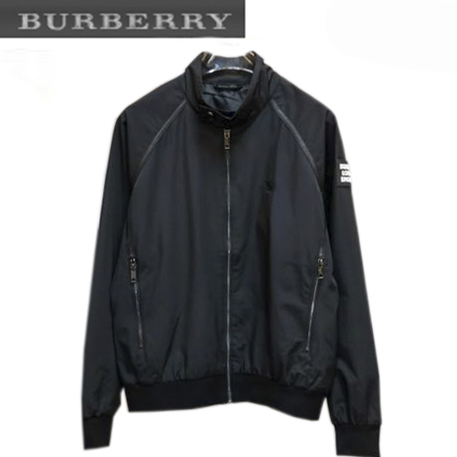 BURBERRY-07218 버버리 블랙 러버 패치 장식 바람막이 쟈켓 남성용