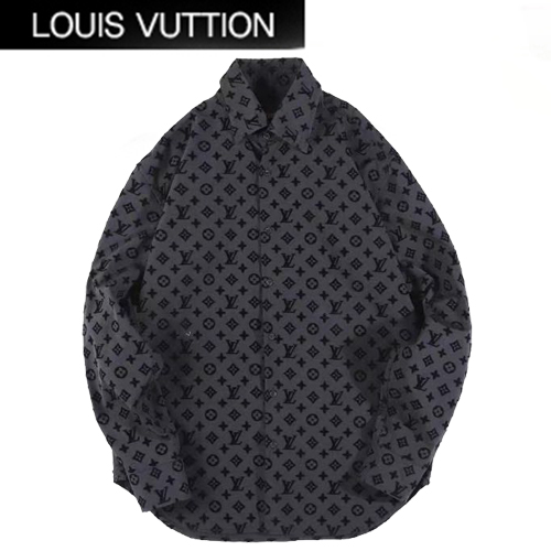 LOUIS VUITTON-08158 루이비통 블랙 모노그램 셔츠 남여공용