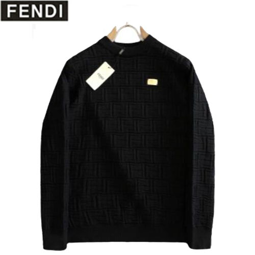 FENDI-01158 펜디 블랙 메탈 트리밍 FF 스웨터 남성용