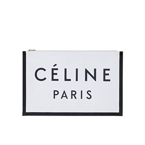 [스페셜오더]CELINE-10A962 셀린느 텍스타일 블랙 로고 라지 파우치