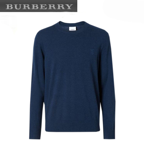 BURBERRY-80133501 버버리 네이비 모노그램 모티프 캐시미어 스웨터