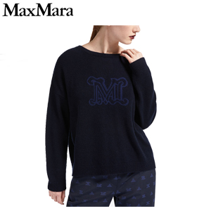 [스페셜오더]MAX MARA-136602 막스마라 네이비 캐시미어 M 레터링 스웨터