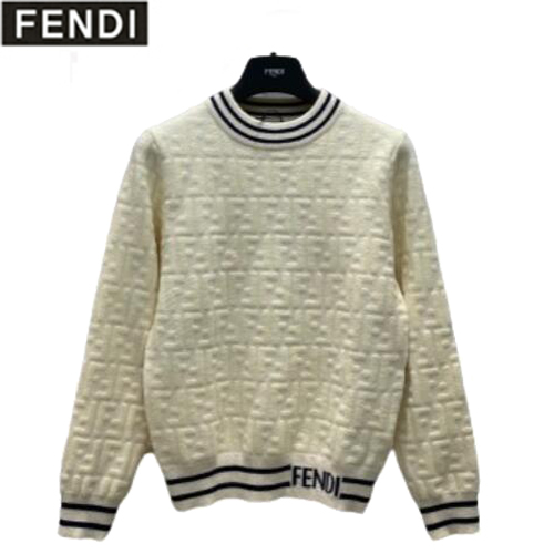 FENDI-12308 펜디 아이보리 니트 코튼 FF 스웨터 여성용