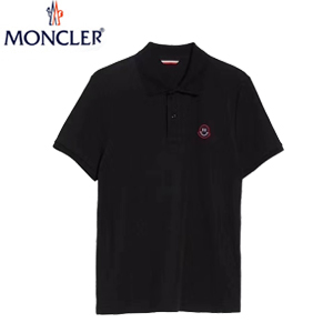 MONCLER-MK073 몽클레어 페이스 엠보싱 블랙 반팔 폴로 셔츠