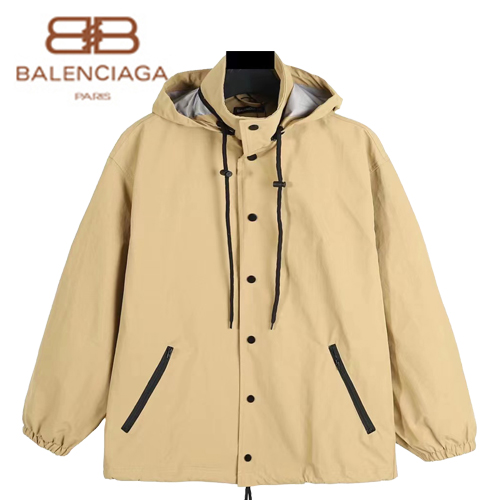 BALENCIAGA-08148 발렌시아가 베이지 프린트 장식 바람막이 후드 재킷 남여공용