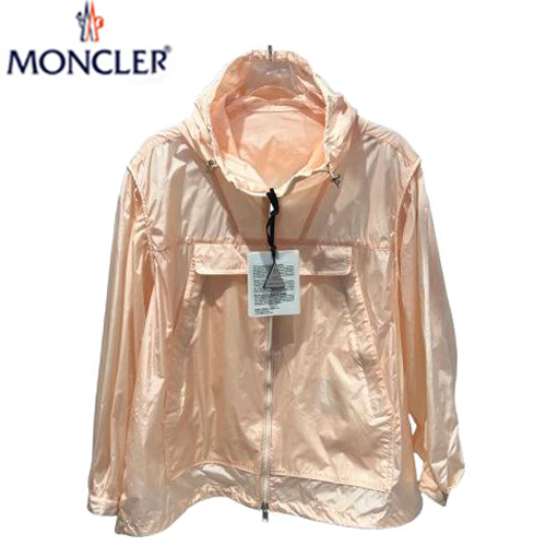MONCLER-04049 몽클레어 라이트 핑크 나일론 바람막이 후드 재킷 여성용