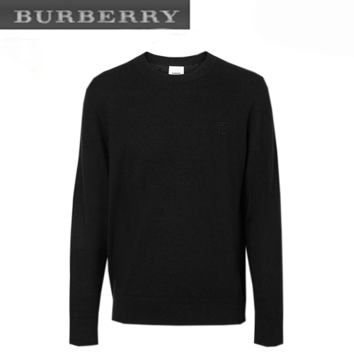 BURBERRY-80133501 버버리 블랙 모노그램 모티프 캐시미어 스웨터