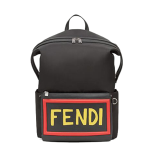[스페셜오더]FENDI-7VZ0356 펜디 나일론 페브릭 FENDI 인레이 장식 블랙 백팩