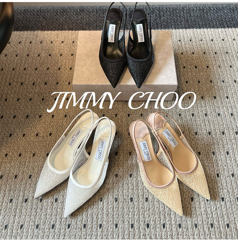 JIMICHOO-08179 지미추 2026SS 초가을 레이스 스틸레토 하이힐