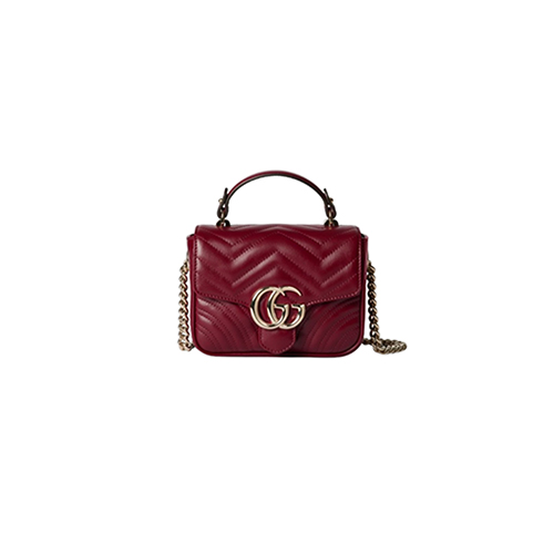 [스페셜오더]GUCCI-811238 6207 구찌 레드 GG 마몽 미니 탑 핸들백