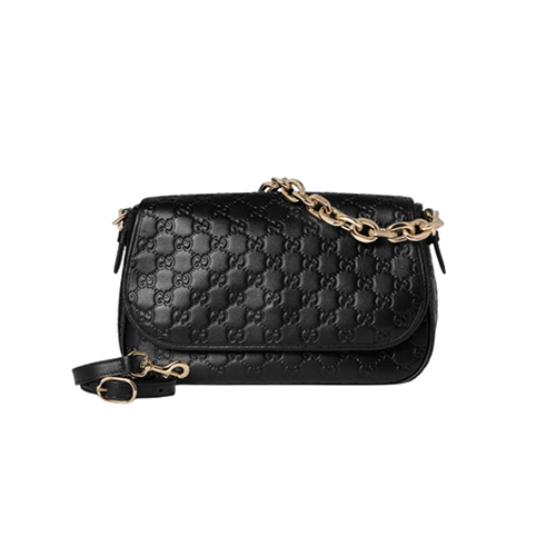[스페셜오더]GUCCI-848882 1000 구찌 블랙 GG 엠블럼 미디엄 숄더백