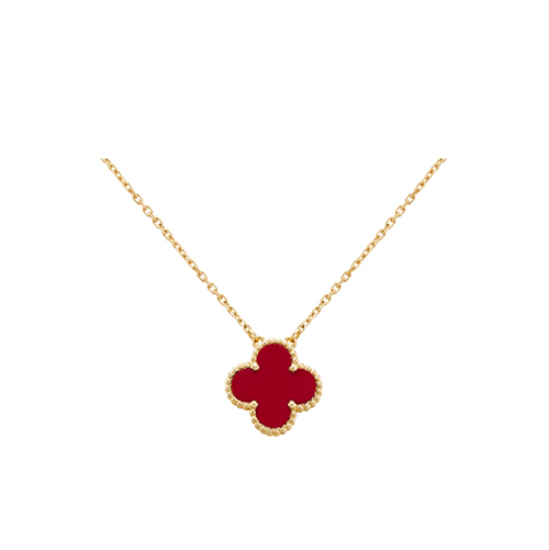 [스페셜오더]VAN CLEEF ARPELS-VCARD3 반클리프 옐로우 골드/레드 빈티지 알함브라 펜던트