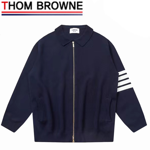 THOM BROWNE-082913 톰 브라운 네이비 스트라이프 장식 재킷 남성용