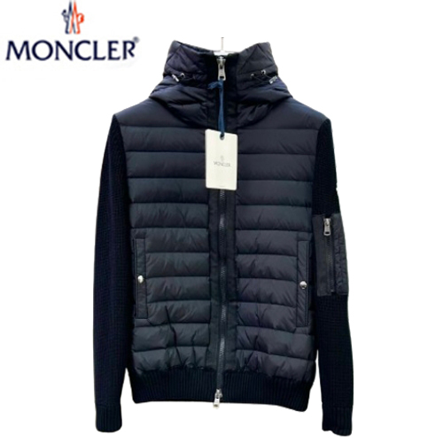 MONCLER-092914 몽클레어 블랙 나일론 퀄팅 후드 재킷 남여공용