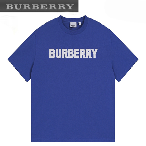 BURBERRY-071210 버버리 블루 아플리케 장식 티셔츠 남여공용
