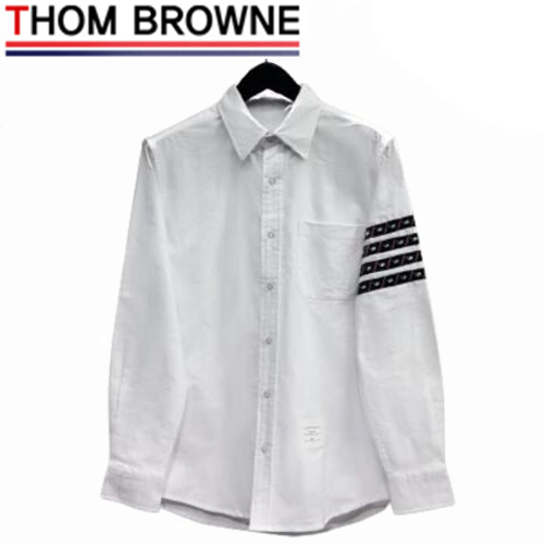 THOM BROWNE-012618 톰 브라운 화이트 스트라이프 장식 셔츠 남여공용