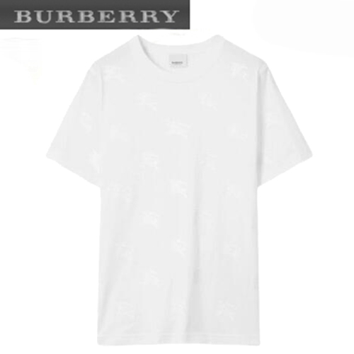 BURBERRY-80720871 버버리 화이트 EKD 코튼 티셔츠 남여공용