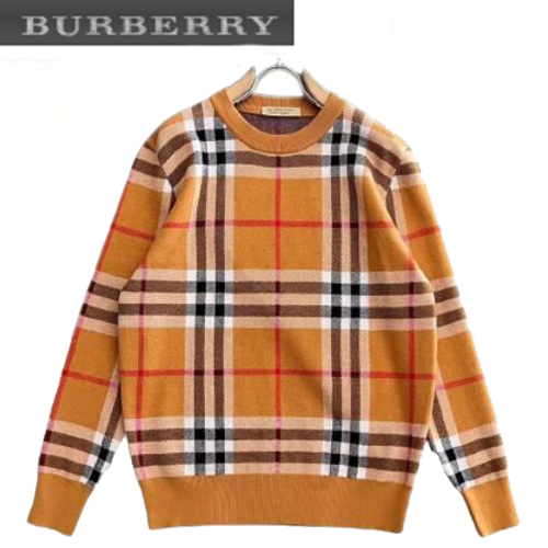 BURBERRY-11031 버버리 베이지 체크 무늬 스웨터 남성용