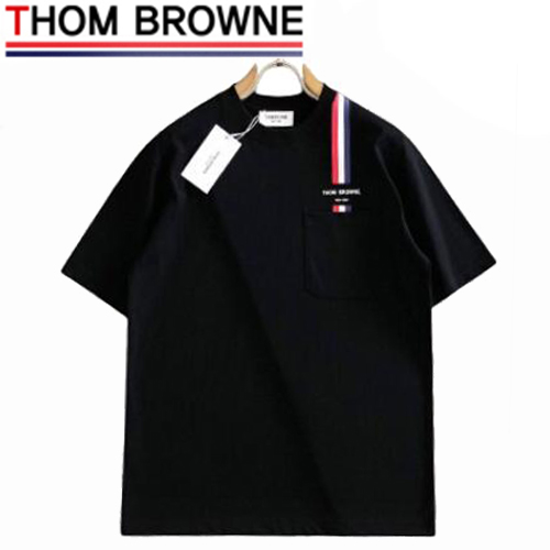 THOM BROWNE-05211 톰 브라운 블랙 스트라이프 장식 티셔츠 남성용