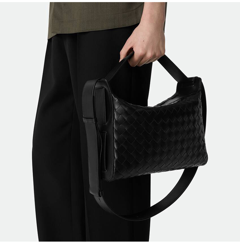 [스페셜오더]BOTTEGA VENETA-836016 인트레치아토 트라이베카 탑 핸들 백 블랙 남성용