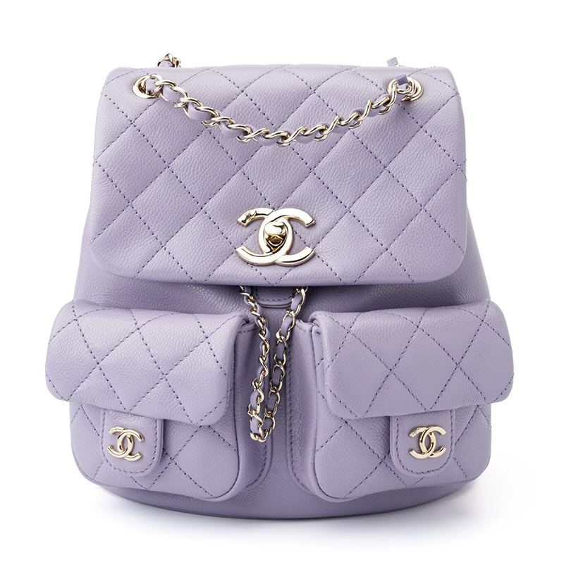 [스페셜오더]CHANEL-AS3860 샤넬 DUMA 듀마 투포켓 백팩 미디움 캐비어 라벤더 금장