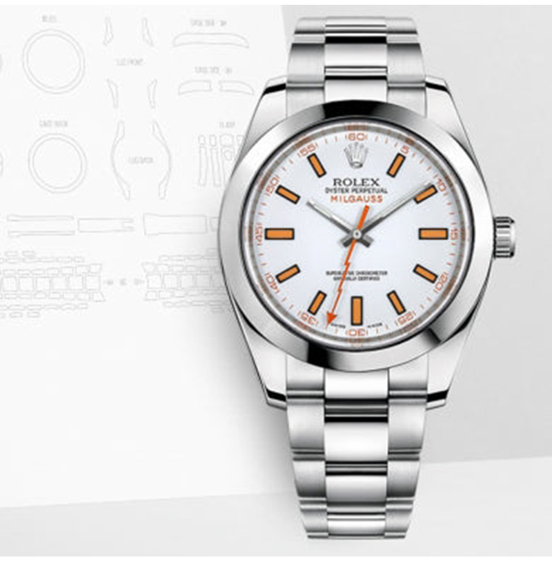 ★[AR팩토리][스페셜오더]ROLEX-116400 롤렉스 밀가우스 스틸 화이트 다이얼40mm 이미테이션시계