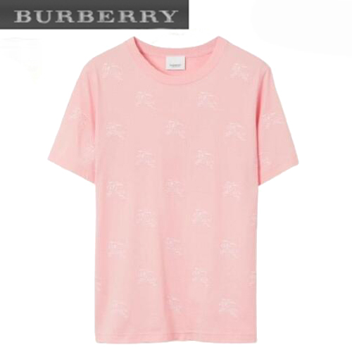 BURBERRY-80720871 버버리 핑크 EKD 코튼 티셔츠 남여공용