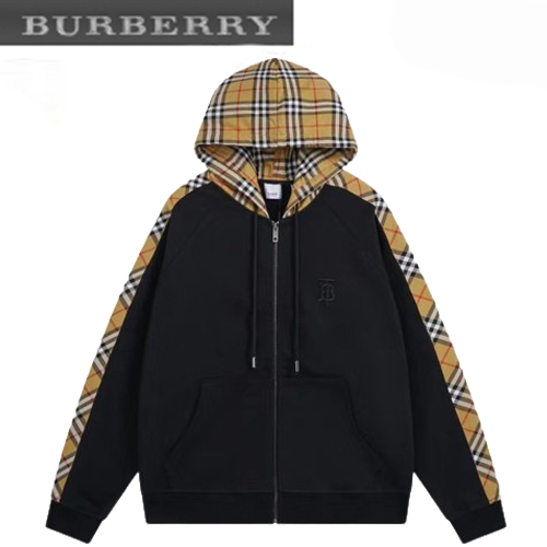 BURBERRY-08232 버버리 블랙 체크 무늬 후드 재킷 남여공용