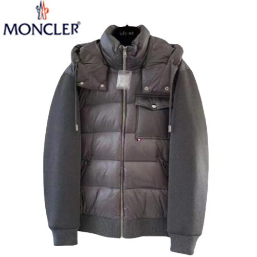 MONCLER-12142 몽클레어 그레이 퀄팅 다운 후드 재킷 남성용