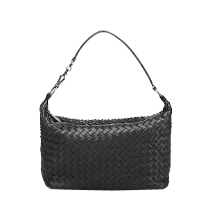 BOTTEGA VENETA-8049 보테가 베네타 네로 인트레치아토 나파 스몰 숄더 백