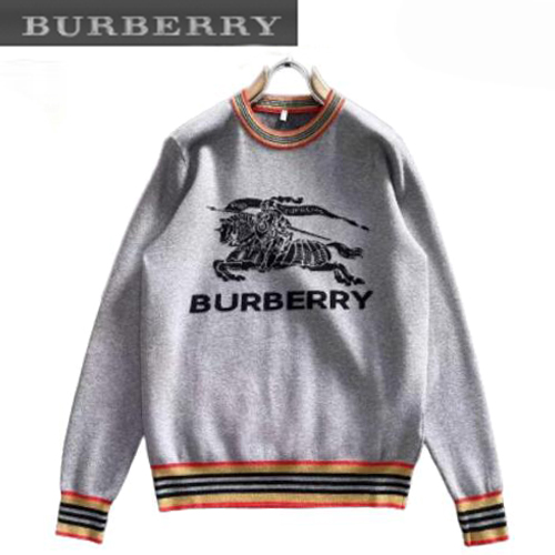 BURBERRY-10255 버버리 그레이 아카이브 로고 스웨터 남성용