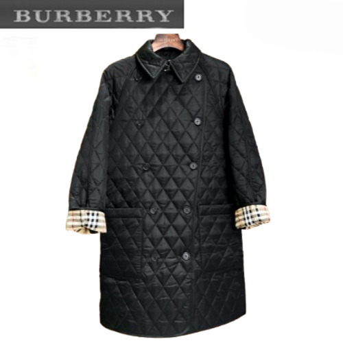 BURBERRY-11116 버버리 블랙 나일론 퀄팅 코트 여성용