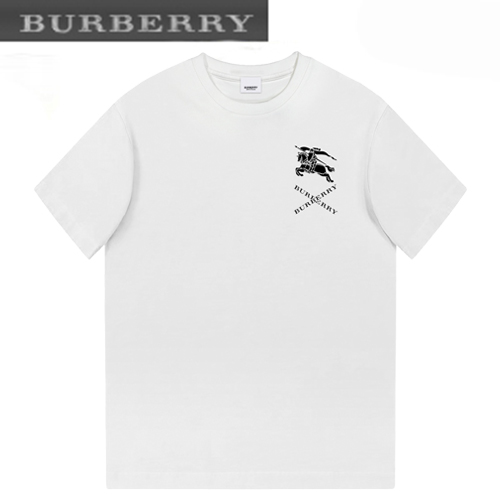 BURBERRY-05286 버버리 화이트 프린트 장식 티셔츠 남여공용