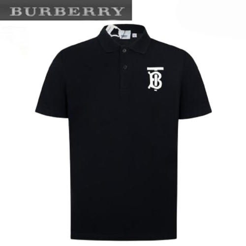 BURBERRY-06016 버버리 블랙 TB 로고 폴로 티셔츠 남성용