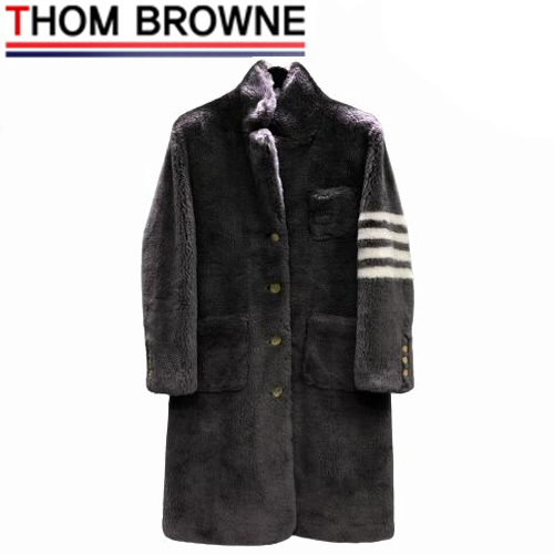 THOM BROWNE-01267 톰 브라운 그레이 시어링 코트 남여공용
