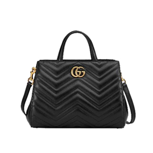 [스폐셜오더]GUCCI-448054 1089 구찌 GG Marmont 가죽 탑 스몰 핸들 백 블랙 